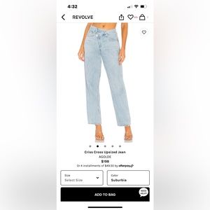 agolde criss cross upsized jean